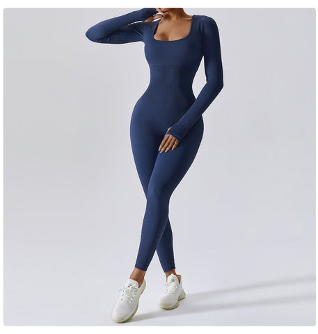 Seamless Long Sleeve Yoga Jumpsuit