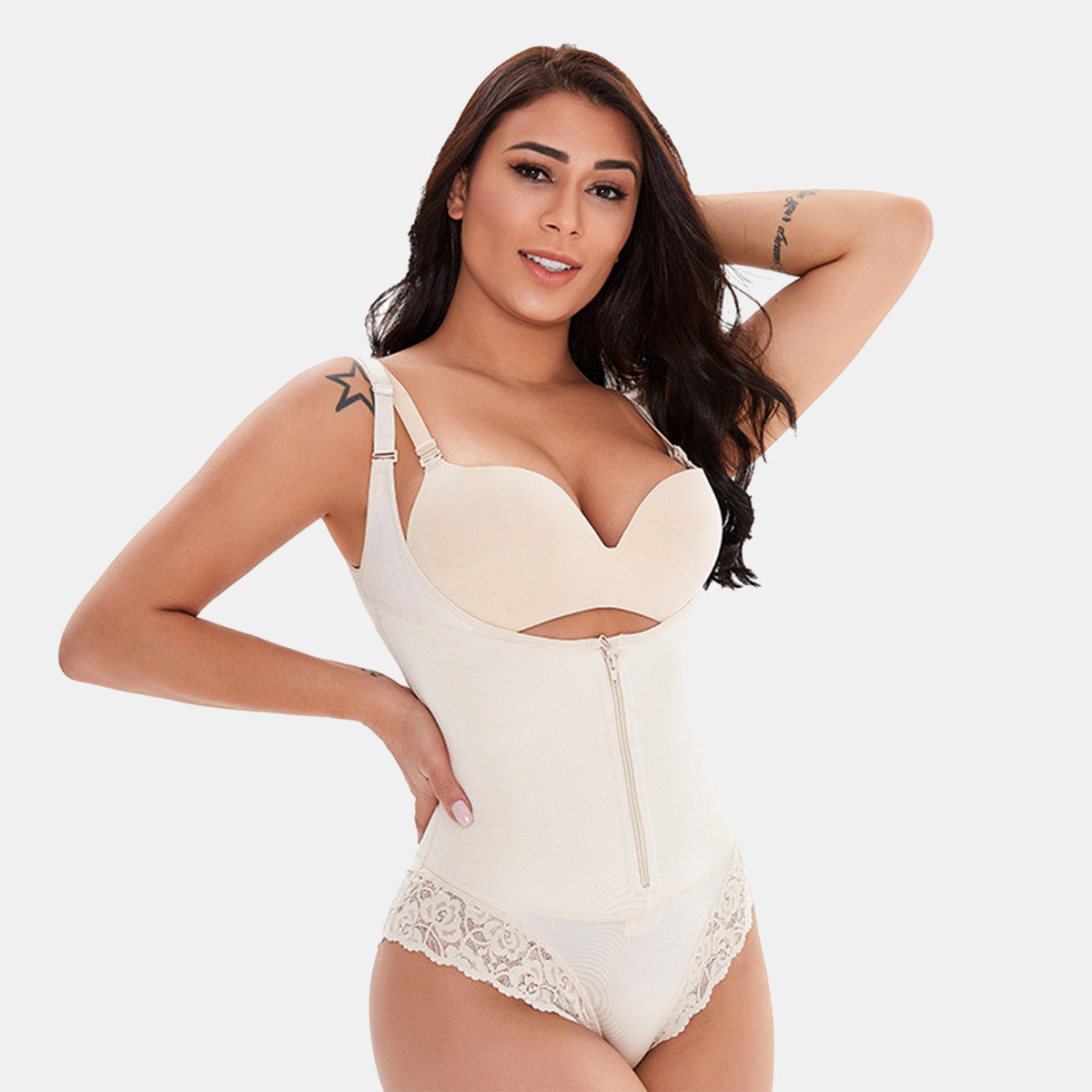 Lace Open Bust Shapewear