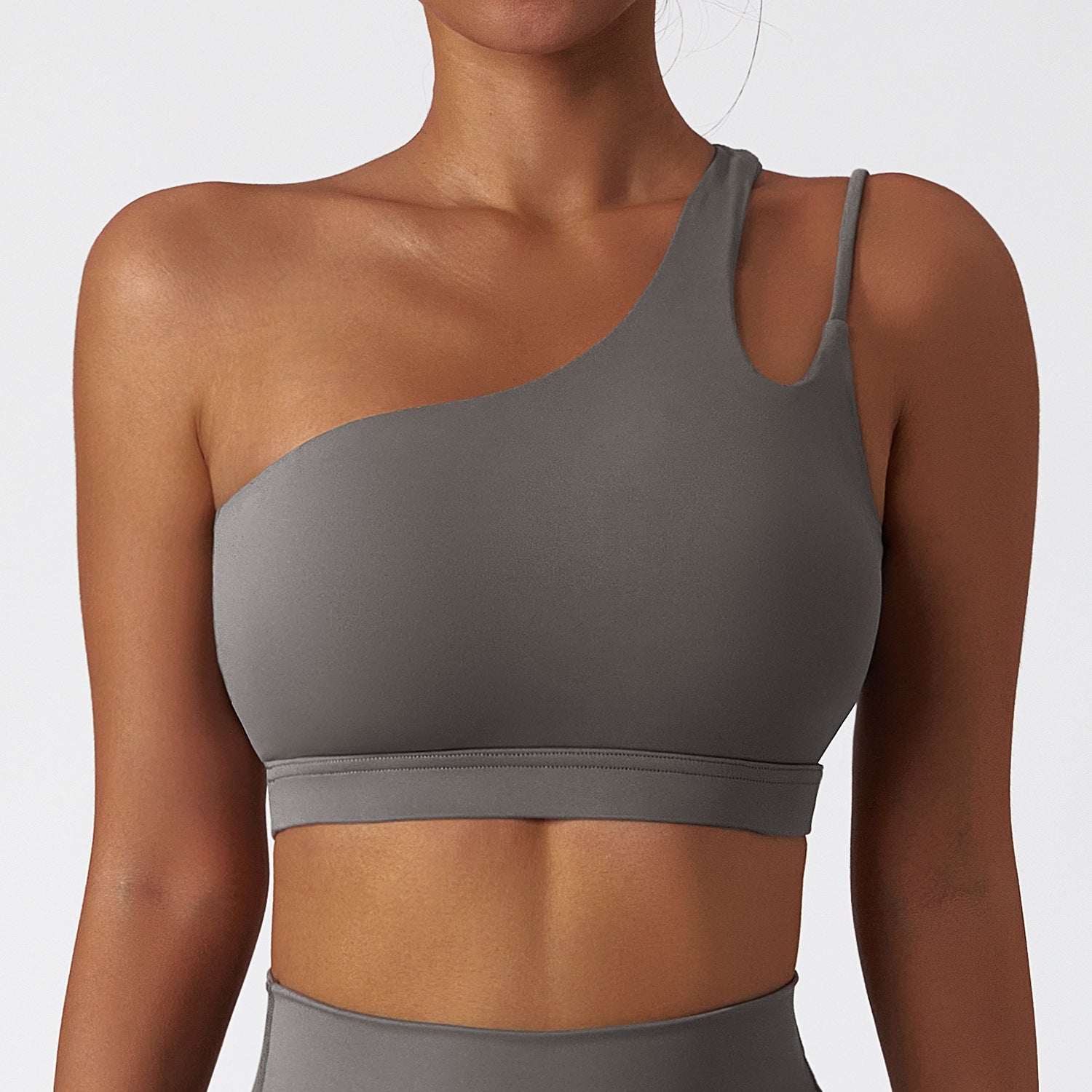 Air Cloud Cutout One-Shoulder-Sport-BH