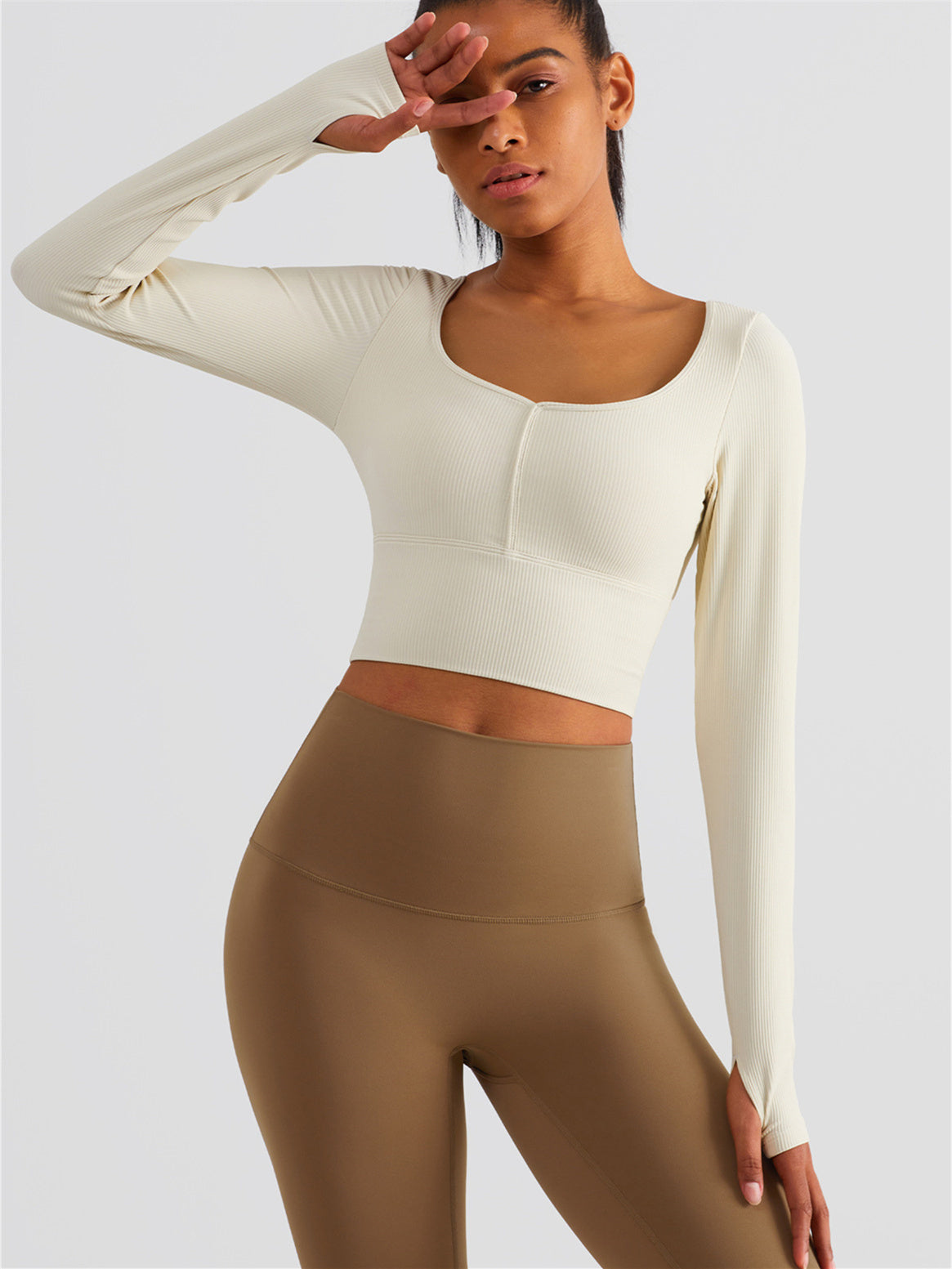 Long Sleeve Thumb Hole Yoga Top