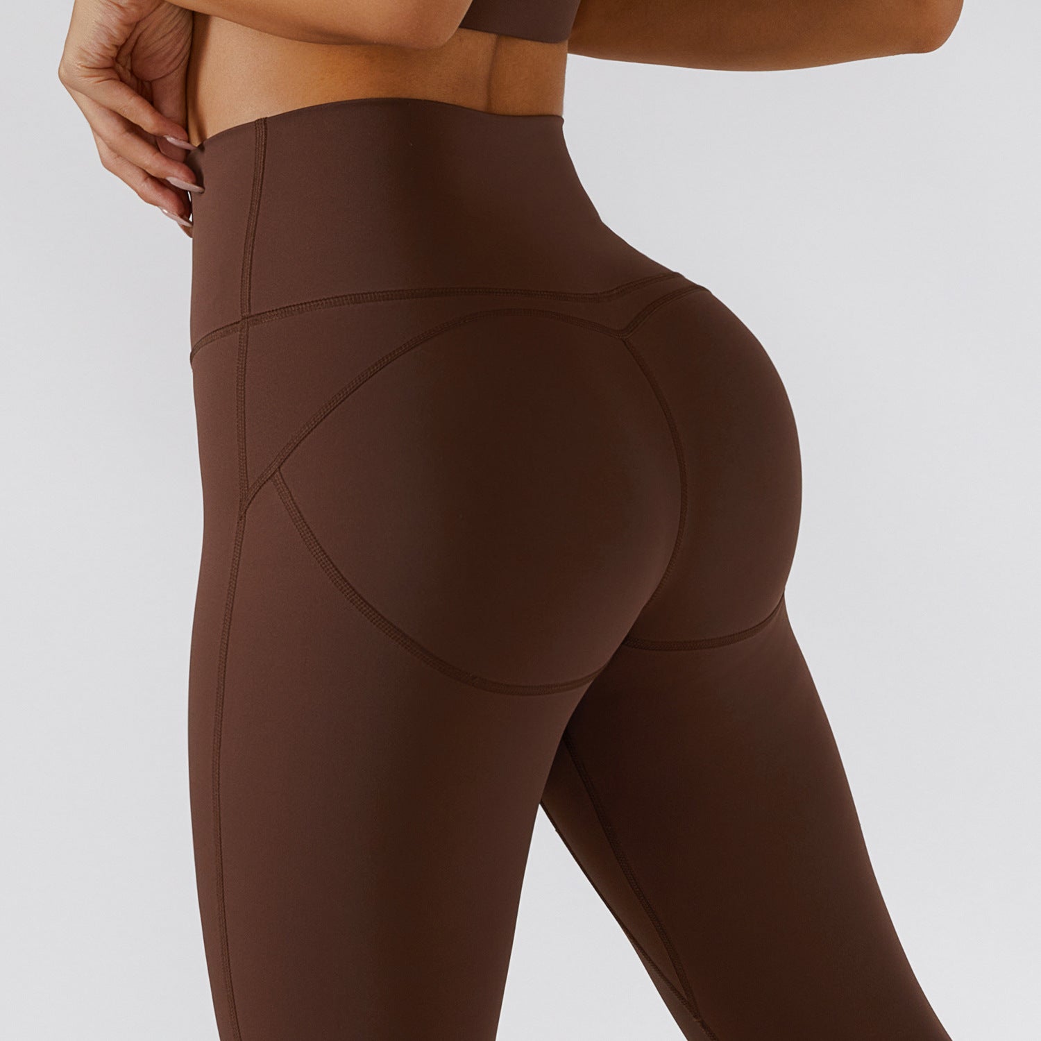 Empowered Leggings mit Reißverschluss vorne und hoher Taille