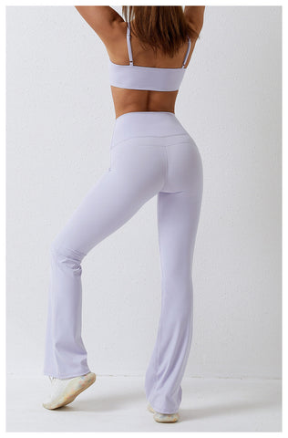 Pantalones de yoga cruzados de cintura alta