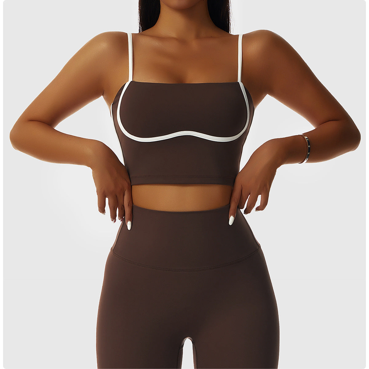 Contrast Trim Sports Bra