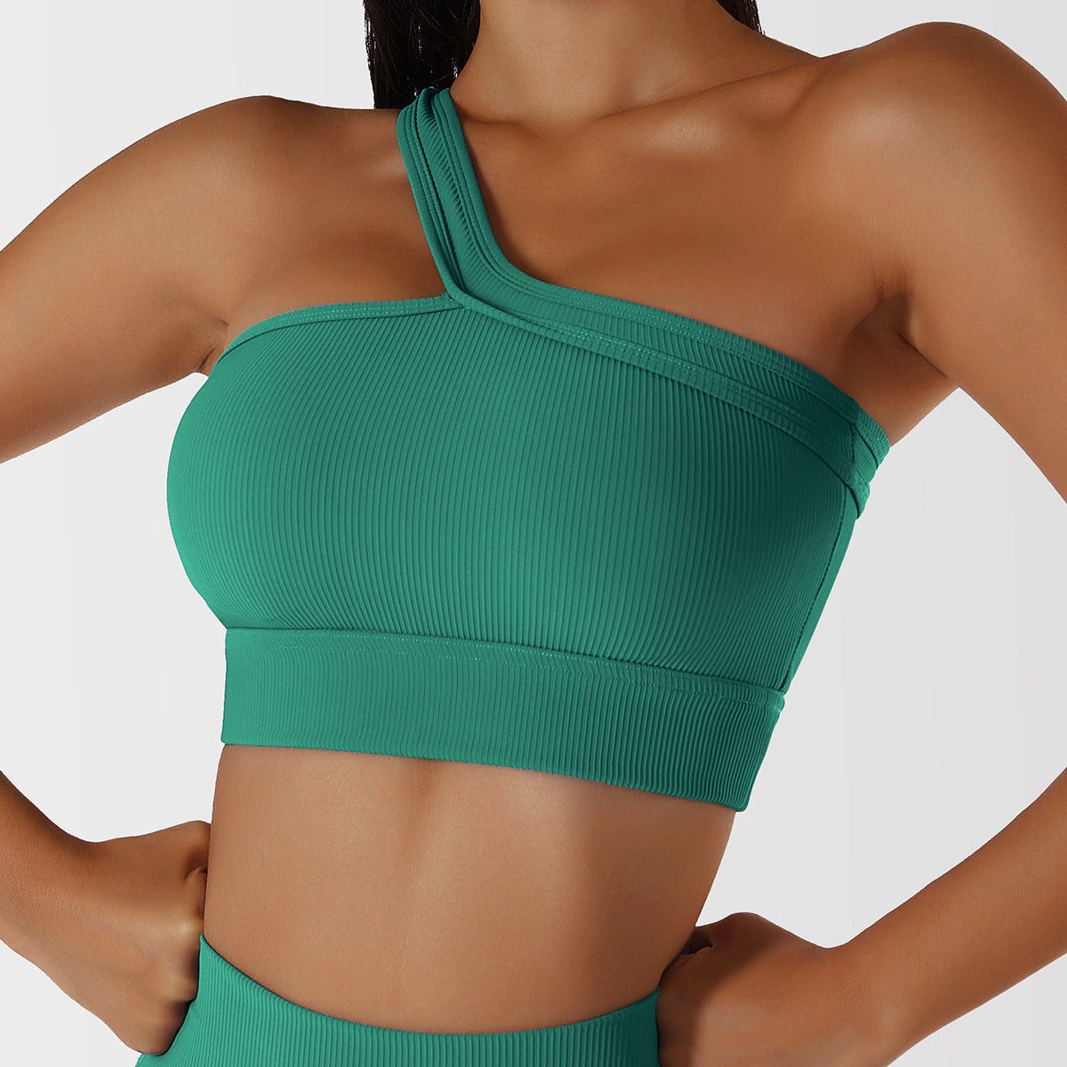 One Shoulder Yoga Bra