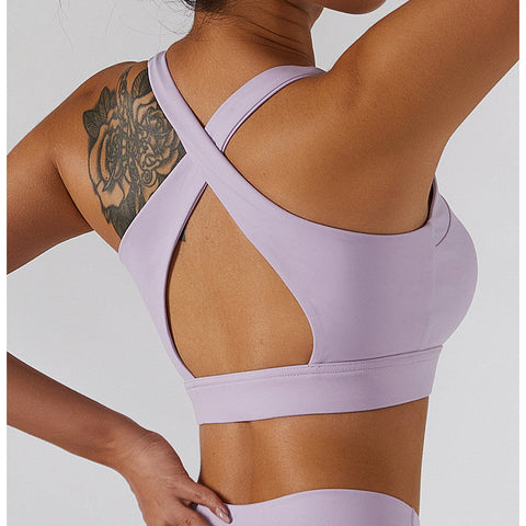 Zip Front Backless Crisscross Sports Bra