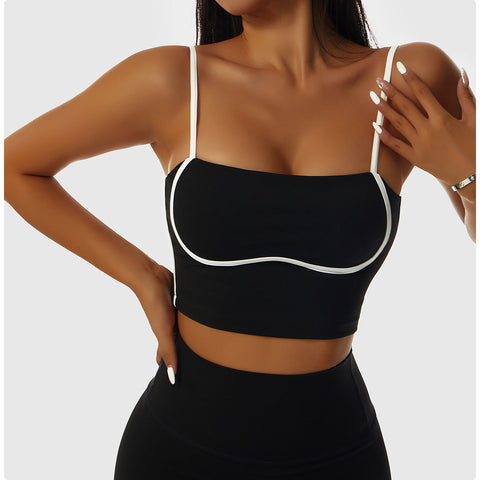 Contrast Trim Sports Bra