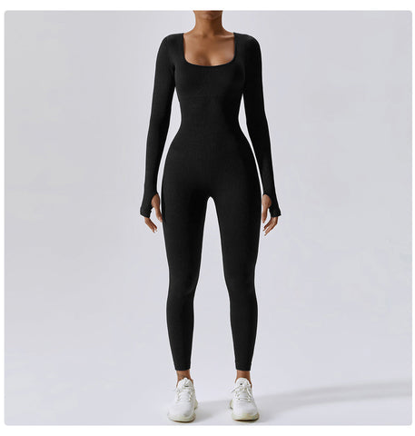 Seamless Long Sleeve Yoga Jumpsuit