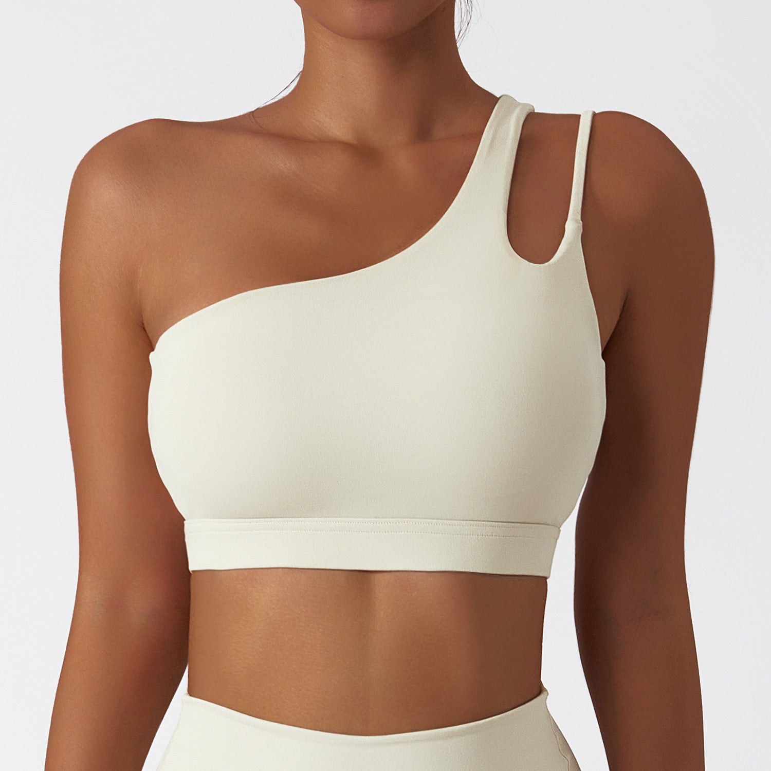 Air Cloud Cutout One-Shoulder-Sport-BH