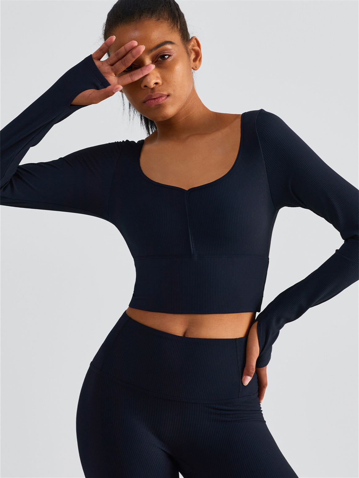 Long Sleeve Thumb Hole Yoga Top