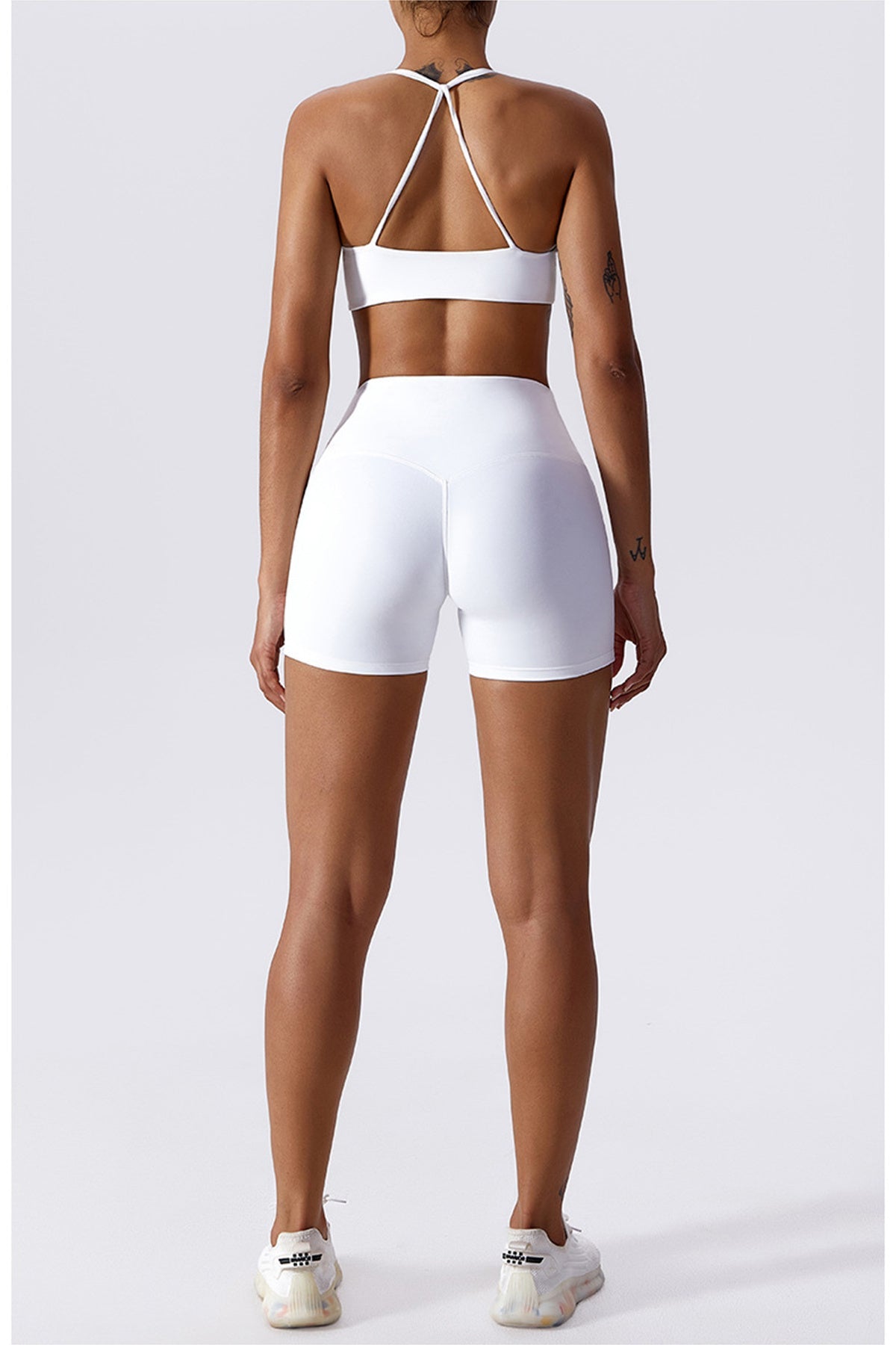 Twisted Backless Sports Bra & Shorts Set