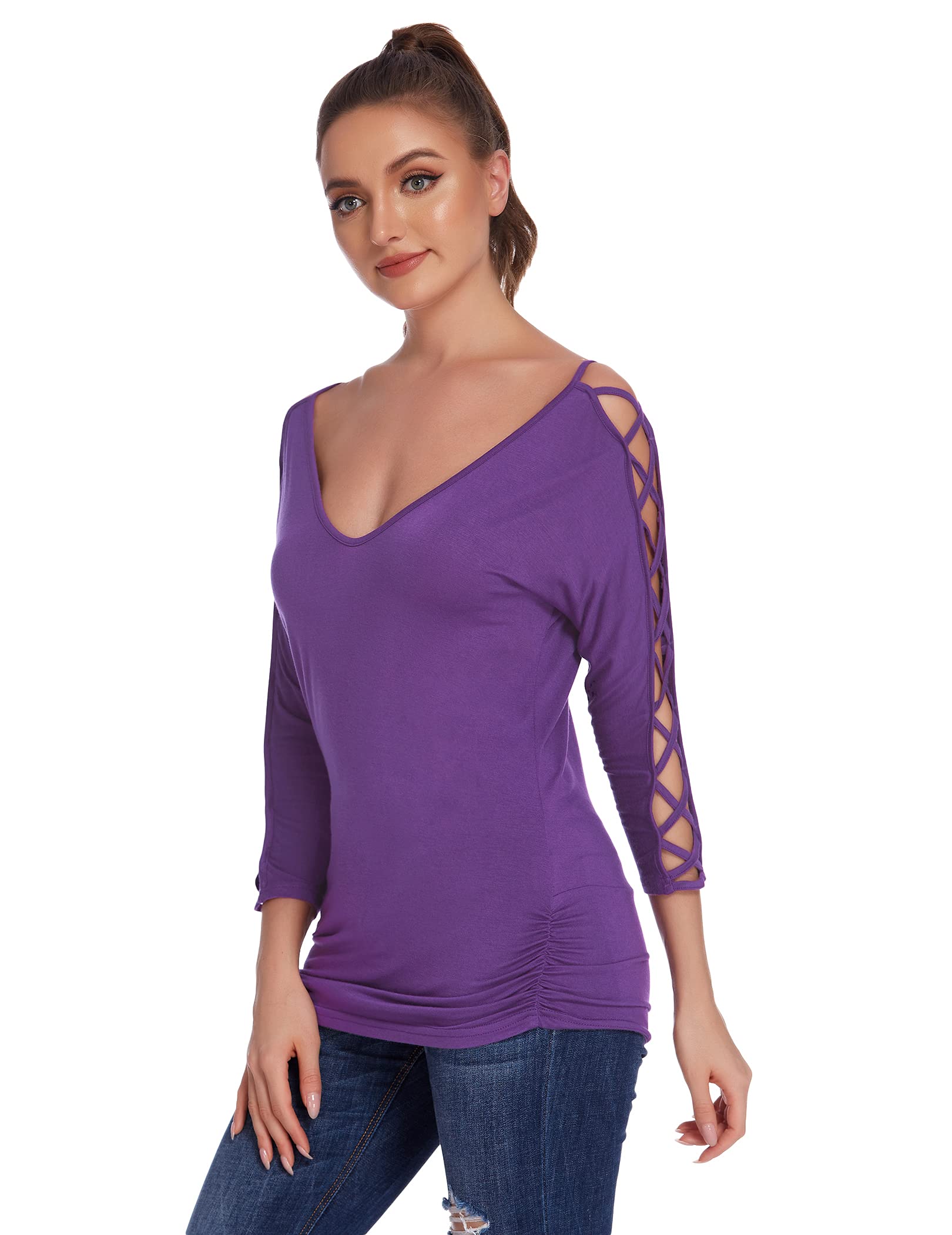 Cold Shoulder Tunic Tops