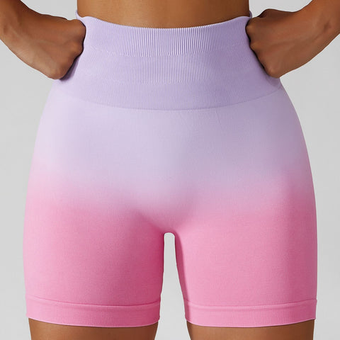 Color My Life – Yoga-Shorts mit Ombre-Muster