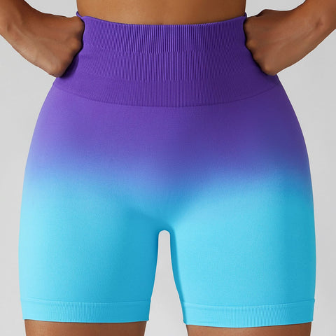 Color My Life – Yoga-Shorts mit Ombre-Muster