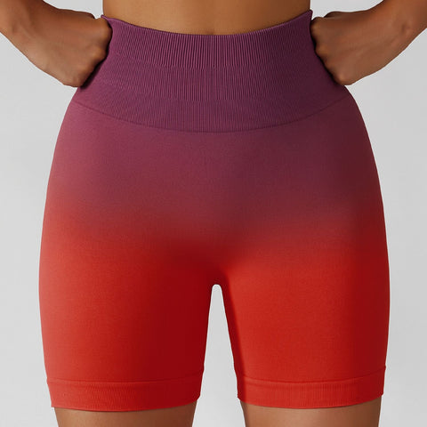 Color My Life – Yoga-Shorts mit Ombre-Muster