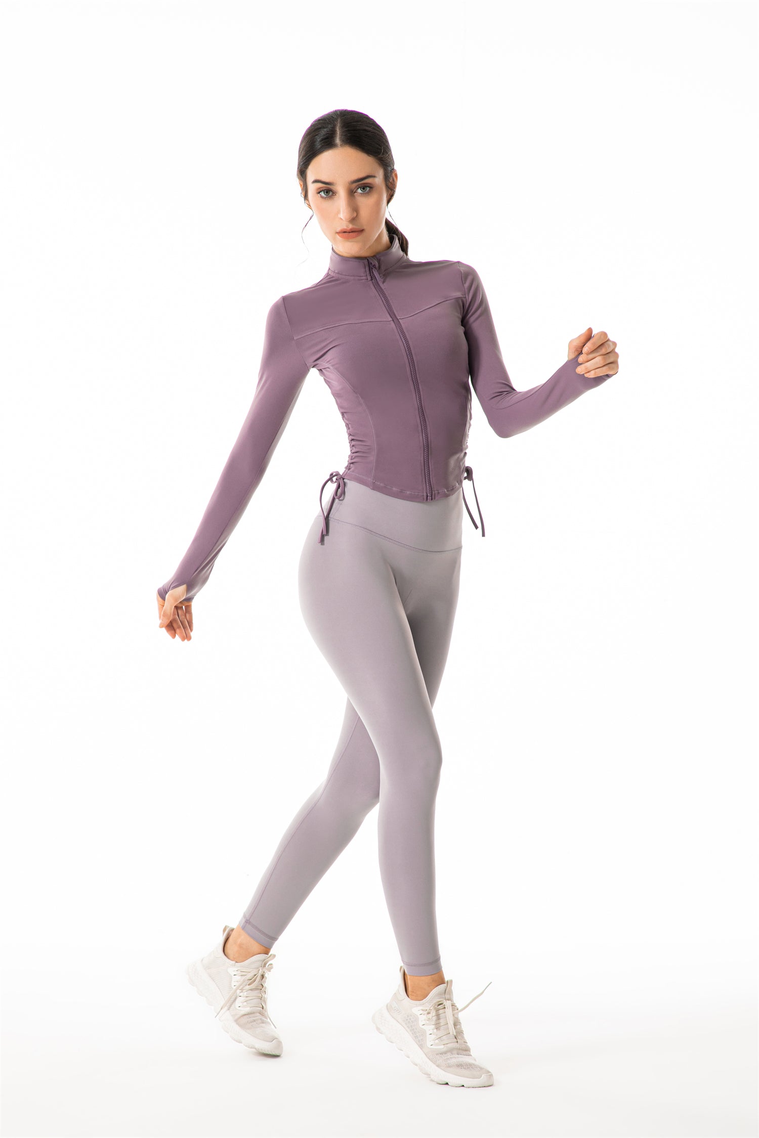 Stand Collar Full Zip Yoga Jacket