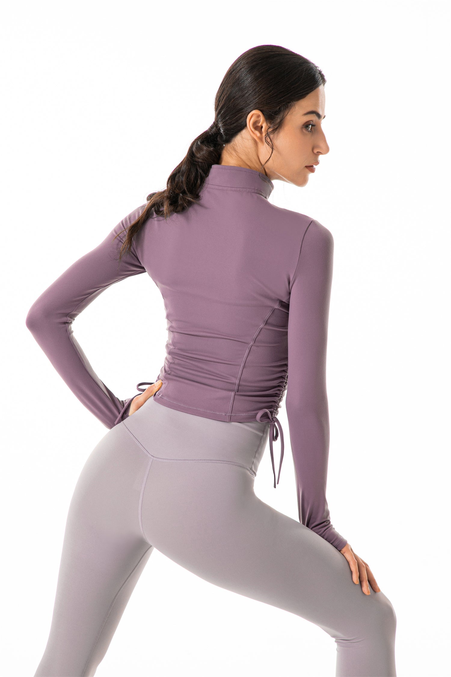 Stand Collar Full Zip Yoga Jacket