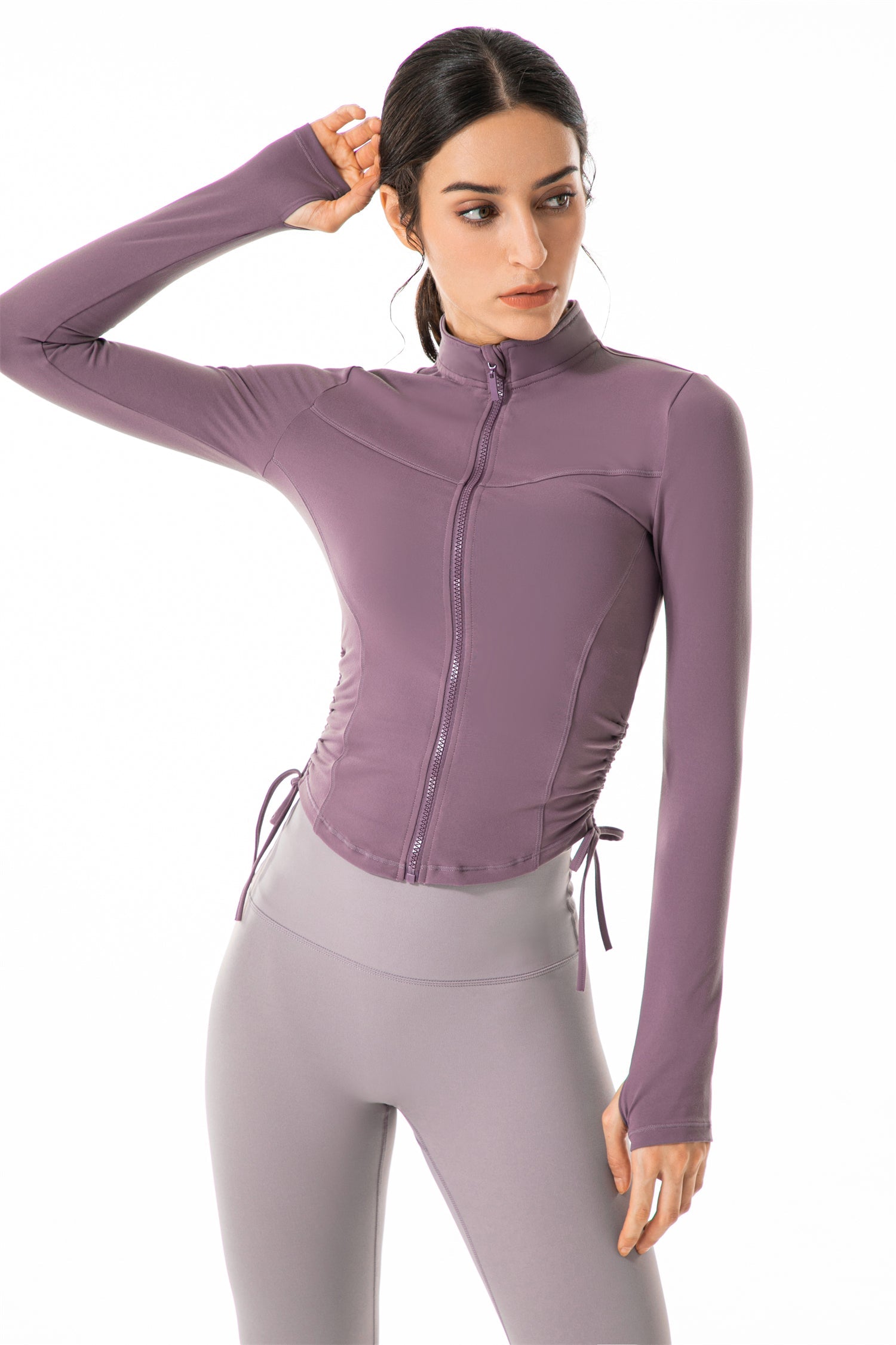 Stand Collar Full Zip Yoga Jacket