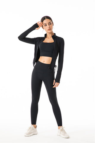 Stand Collar Full Zip Yoga Jacket