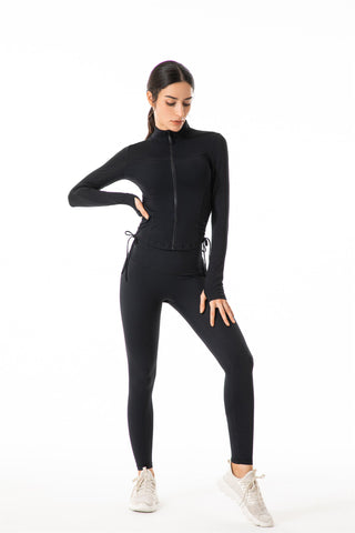 Stand Collar Full Zip Yoga Jacket