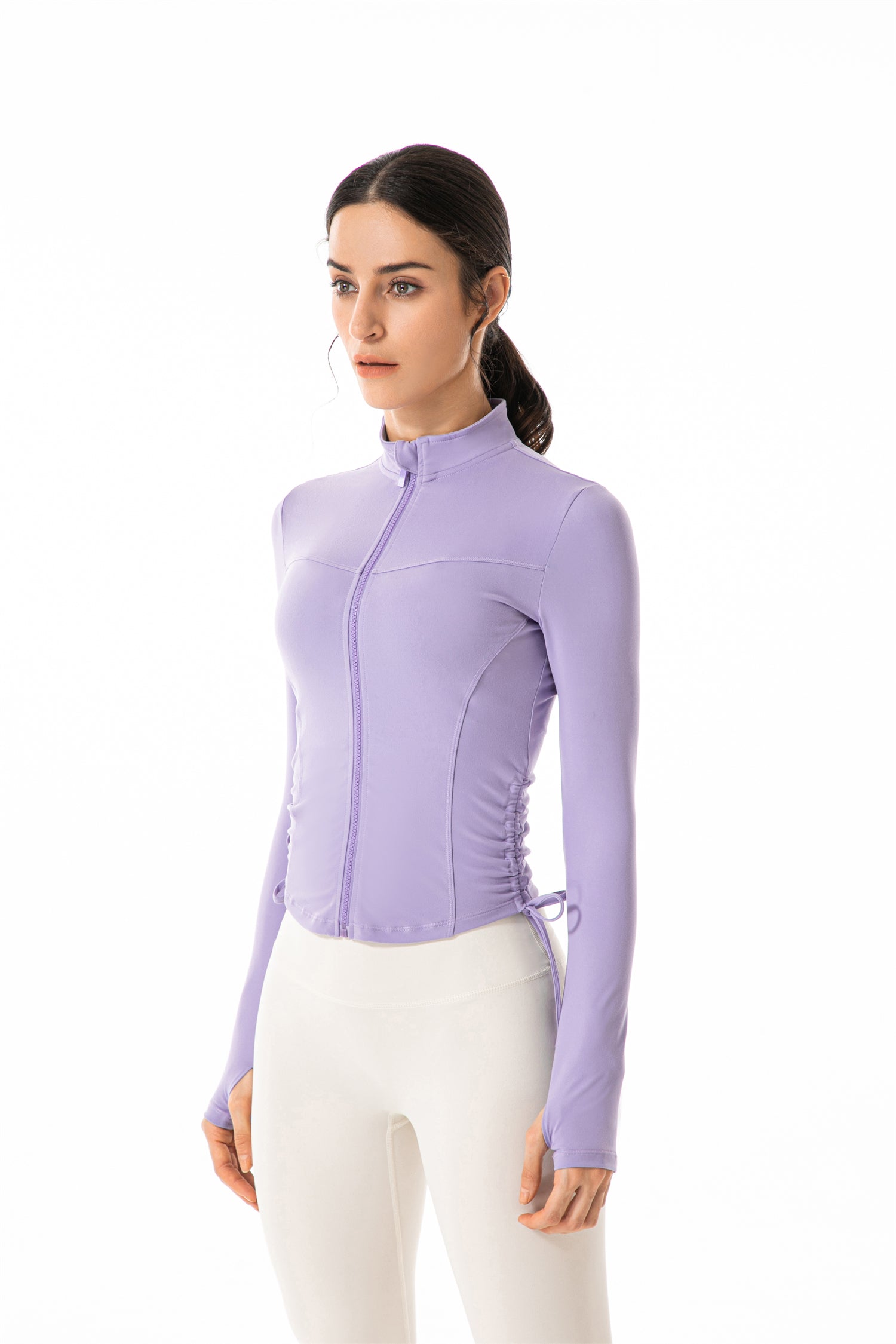 Stand Collar Full Zip Yoga Jacket