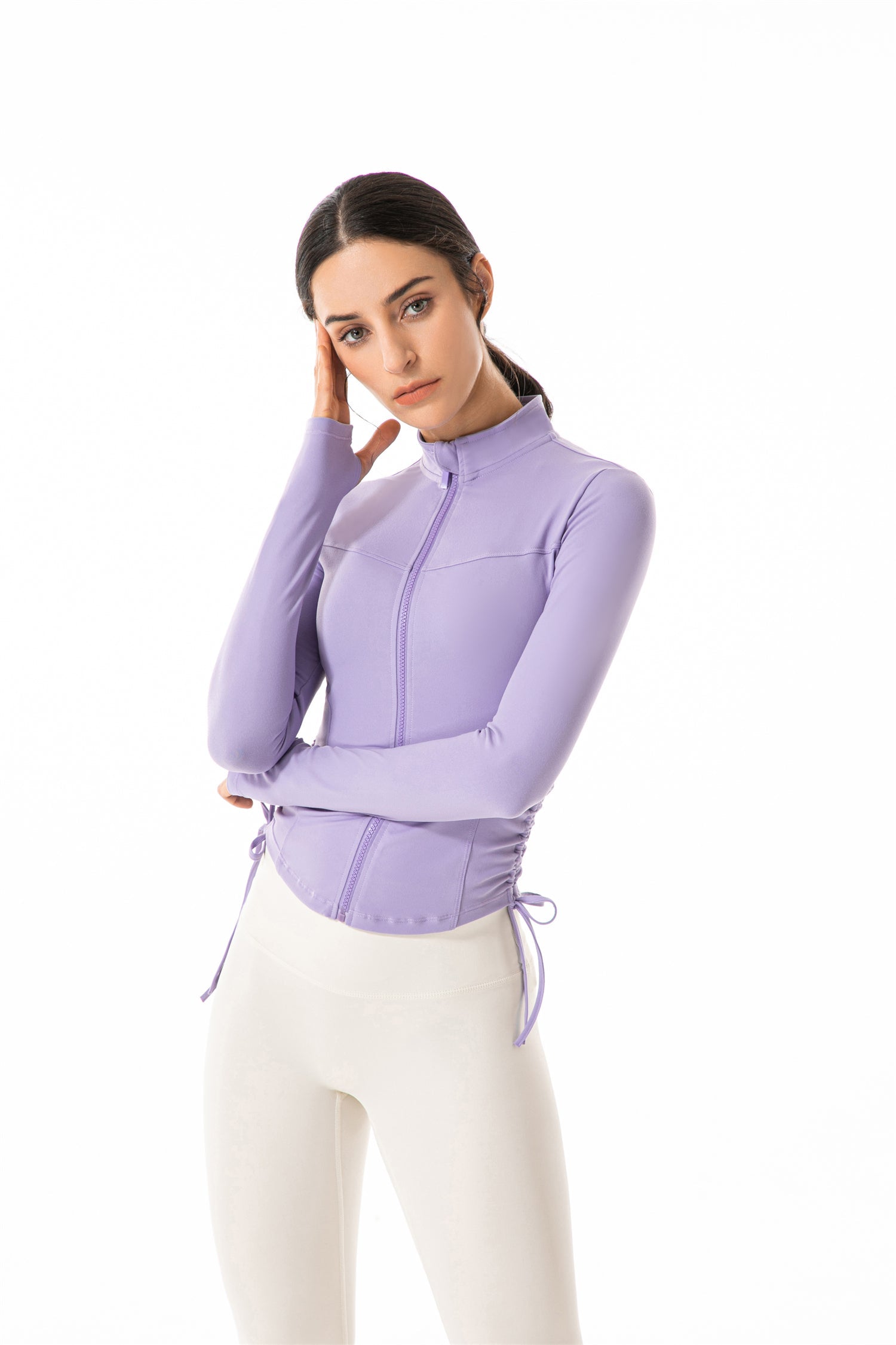 Stand Collar Full Zip Yoga Jacket