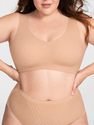 Airy Zero V-Neck Bra Sand Plus