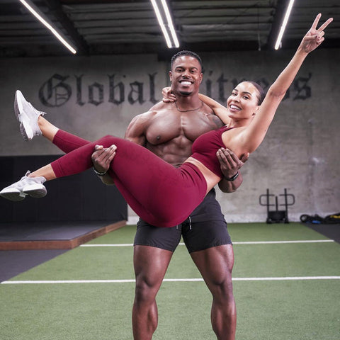 Conjuntos de entrenamiento Sujetador deportivo sin costuras y leggings Estampado floral