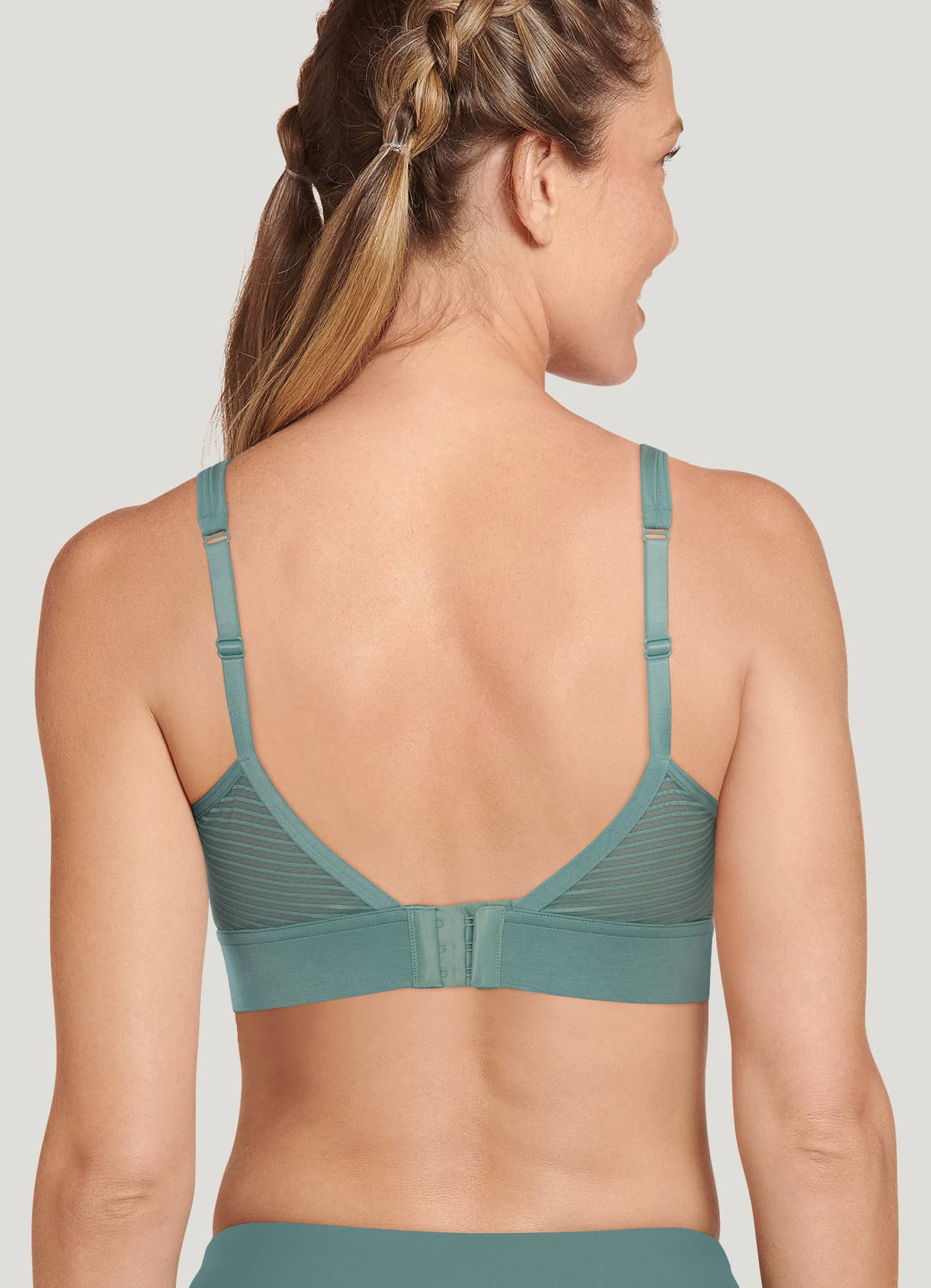 Supersoft Modal V-Neck Molded Cup Bra Wisteria Green
