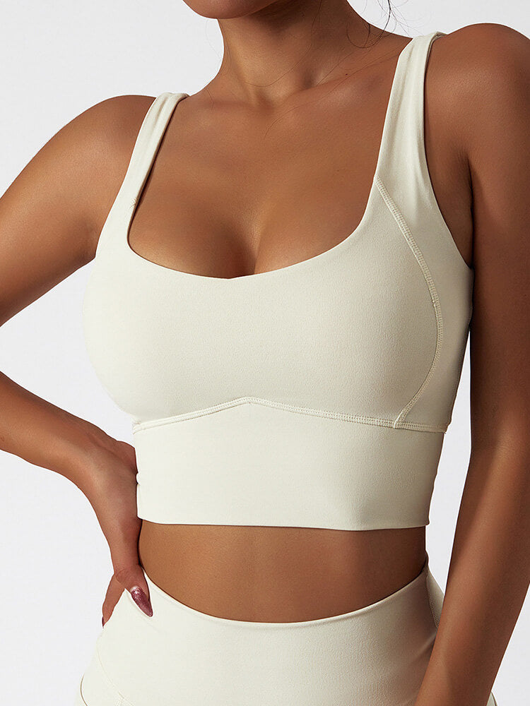 Air Cloud Wide Strap Open Back Sports Bra