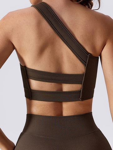 Live in Rib Asymmetrical Bra