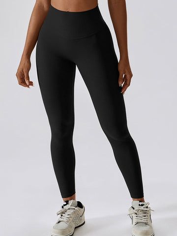 Gerippte Scrunch-Yoga-Leggings 