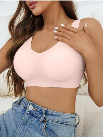 Large Open Back Light Support Sports Bra