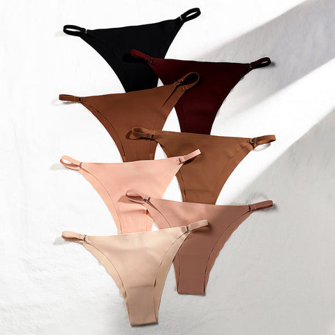 Metal Buckle Thong Panties