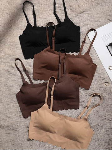 Milk & Coffee Seamless Wireless Bra Tan