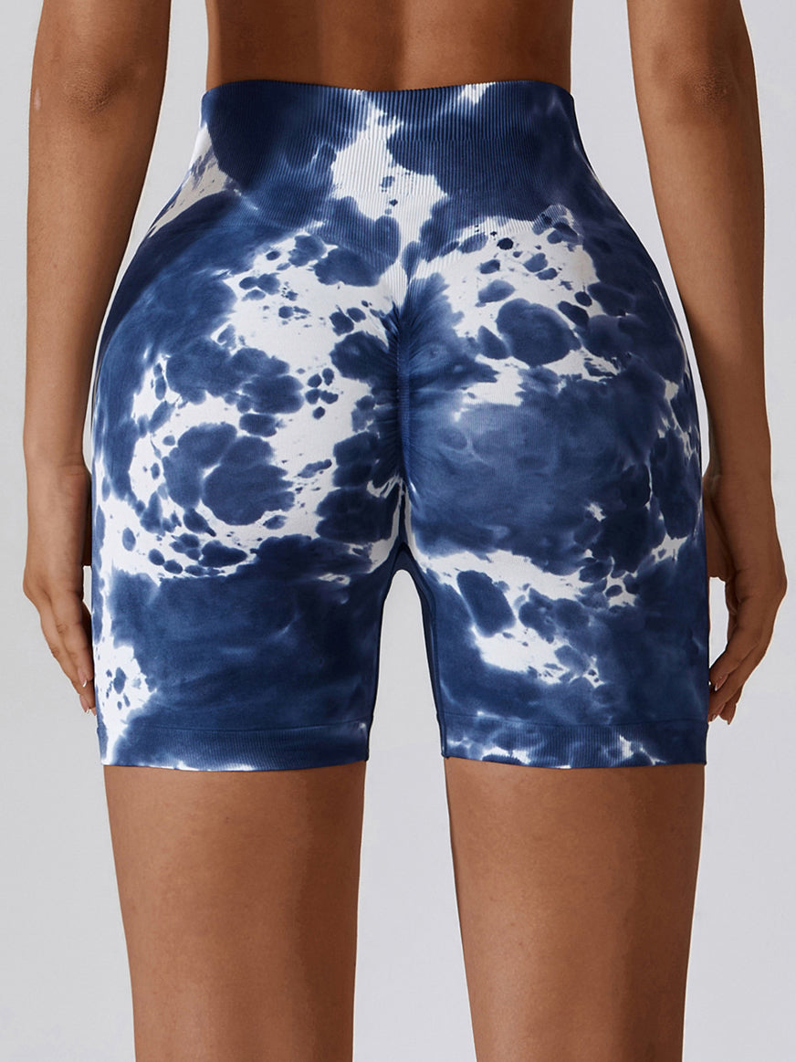 Tie Dye Scrunch Seamless Yoga Shorts