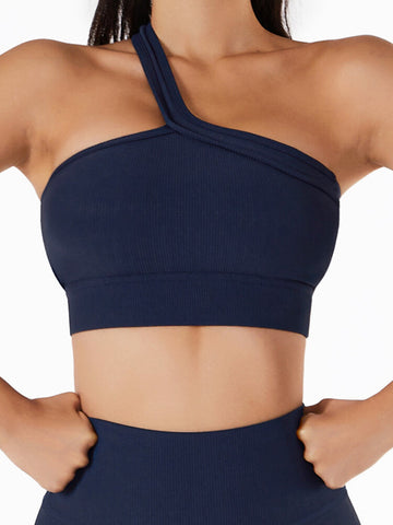 Live In Rib One Shoulder Sports Bra