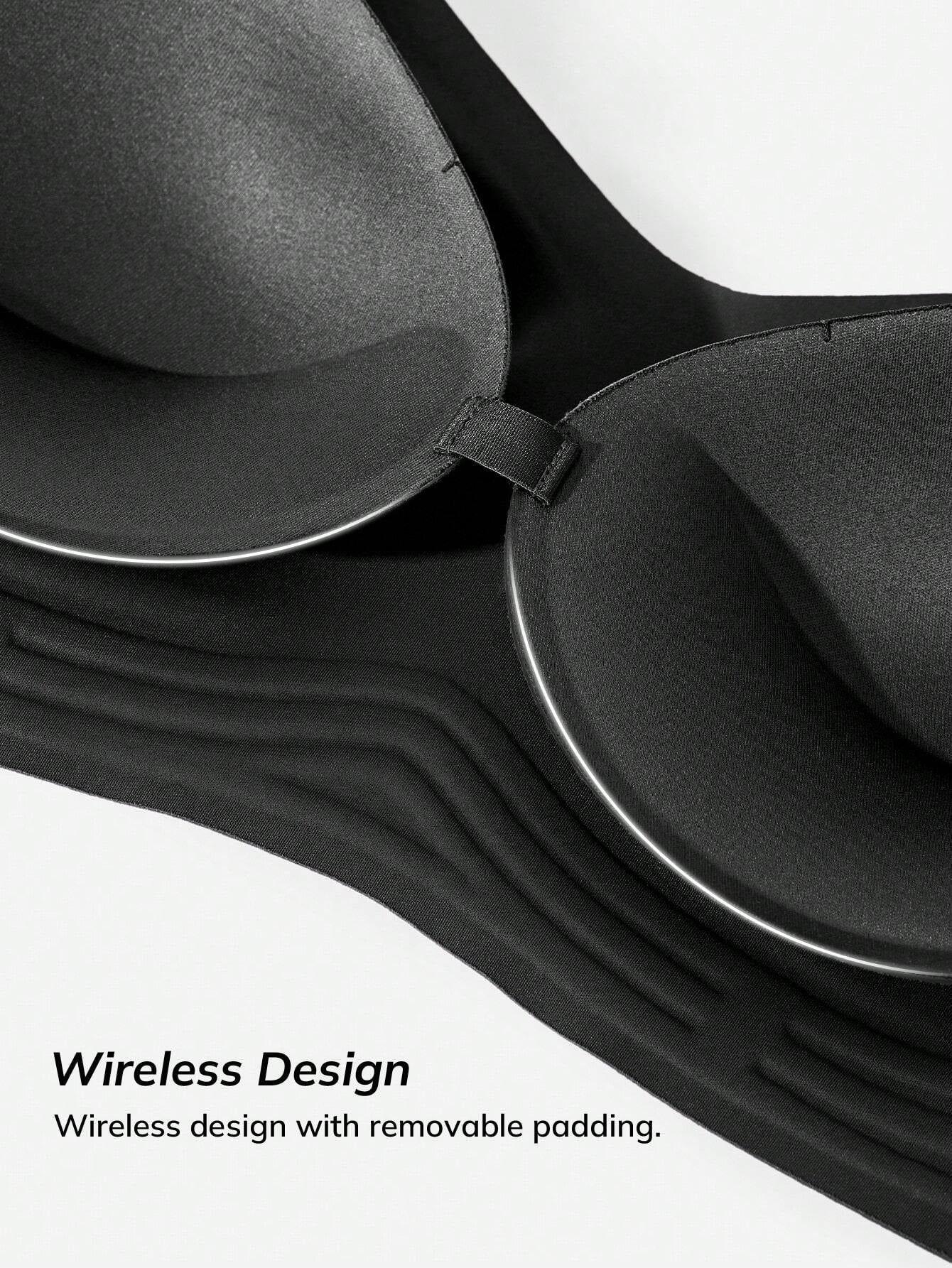 Wireless Seamless Comfy Bralette Black