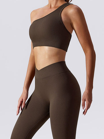 Live in Rib Asymmetrical Bra
