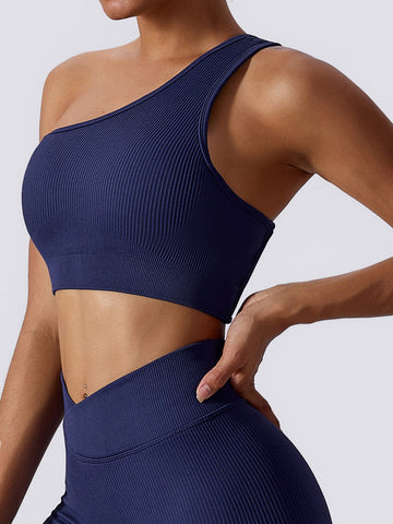 Live in Rib Asymmetrical Bra