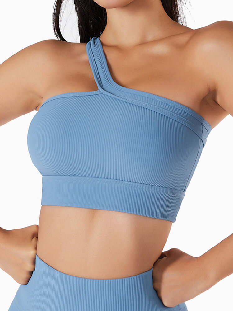 Live In Rib One Shoulder Sports Bra