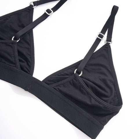 French Triangle Wireless Bra & Thong Set