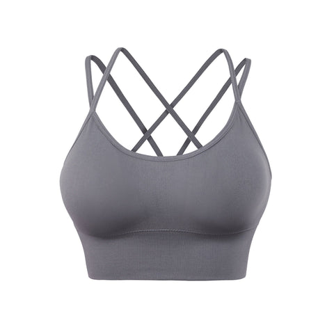 Seamless Sports Bras Plus Size Dry Fitness Quick With String Cami Crop Padded Tank Top