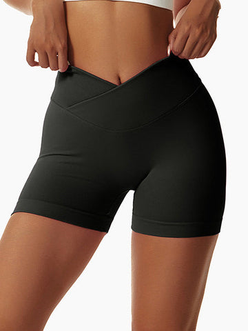 Live in Rib Crossover Waist Scrunch Short