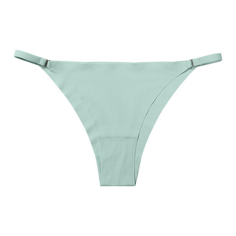 Metal Buckle Thong Panties