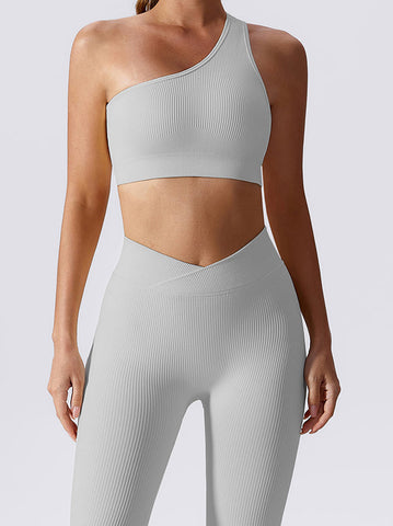 Live in Rib Asymmetrical Bra