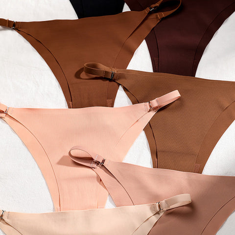 Metal Buckle Thong Panties