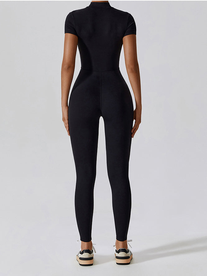 Air Cloud Langer Legging-Bodysuit mit Reißverschluss 