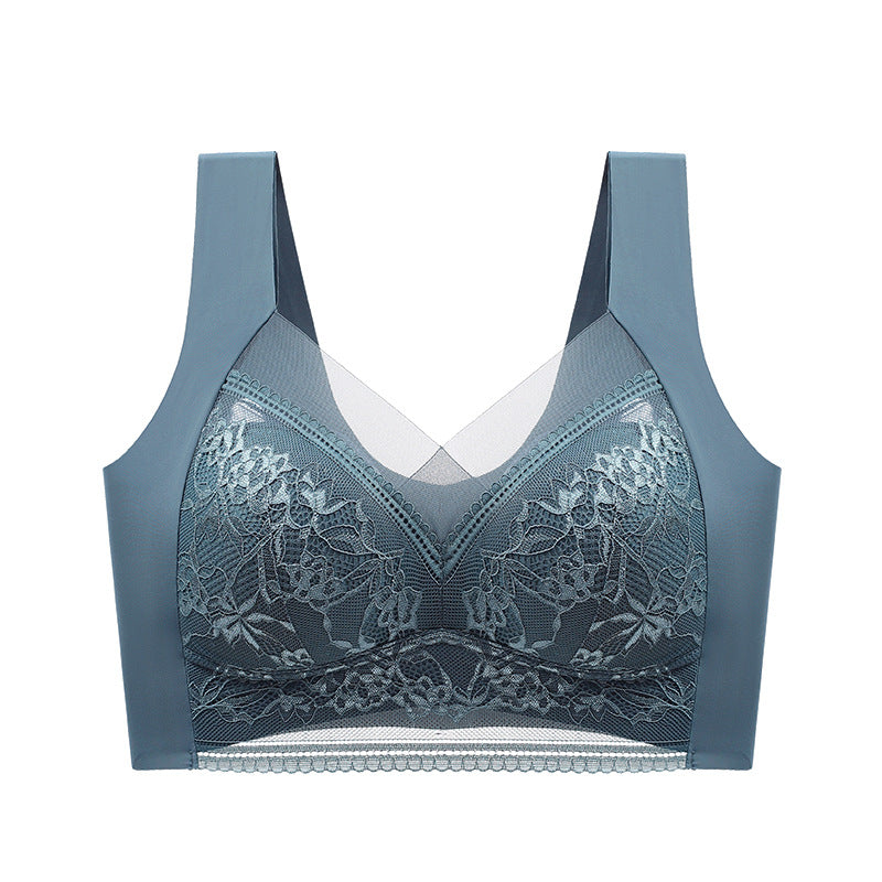 Minimizer Lace Mesh Wireless Bra