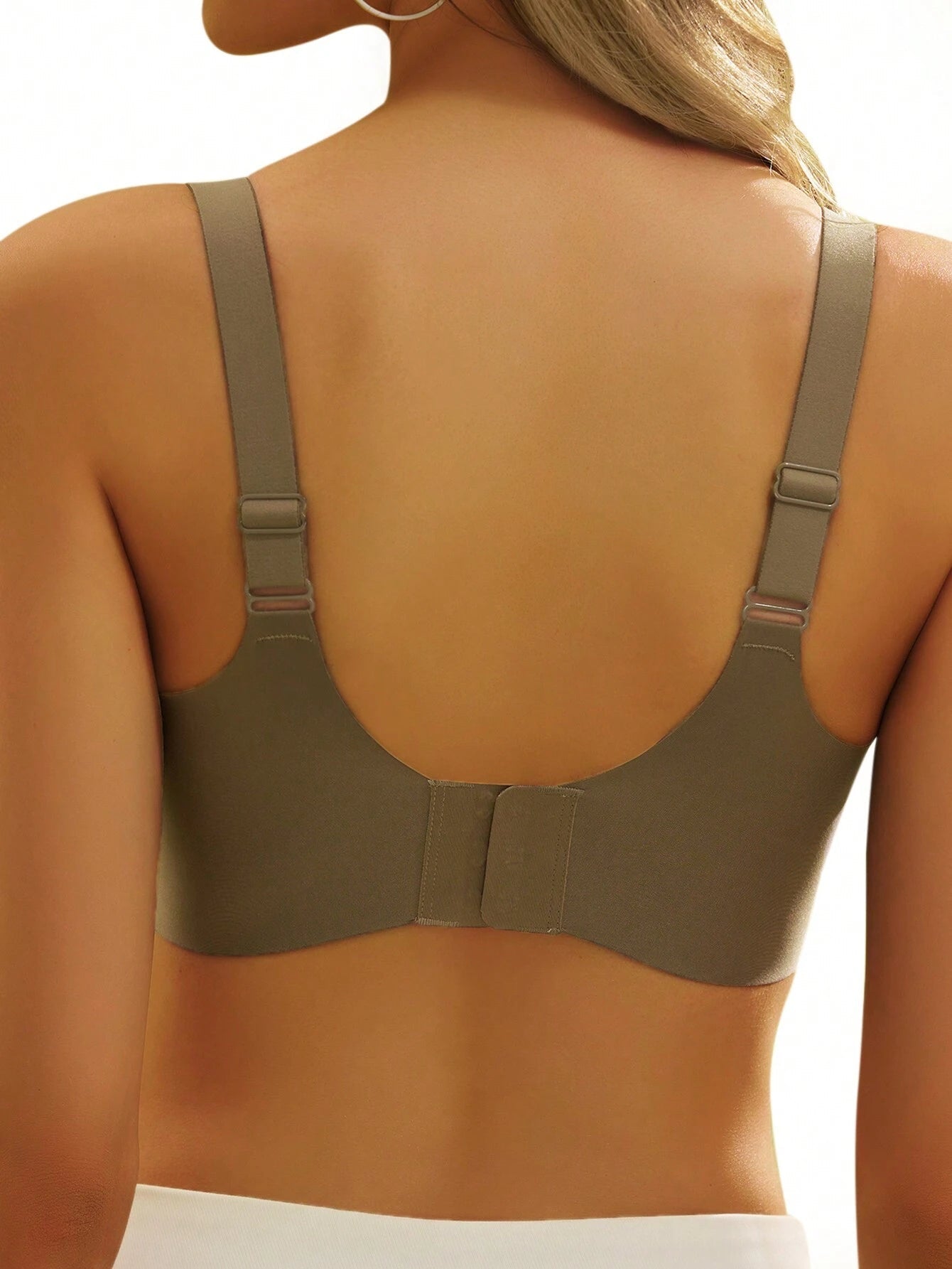 Sujetador push up sin costuras para pechos pequeños, con sujeción lateral y sin aro de acero, apto para adolescentes, color gris