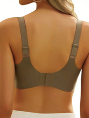 Seamless Push Up Bra For Small Breasts, Side Supporting And No Steel Ring, Suitable For Teenage Girls Gray